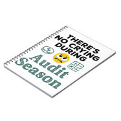 Fungerend accountant geen droog tijdens auditseizo notitieboek (Linkerzijde)