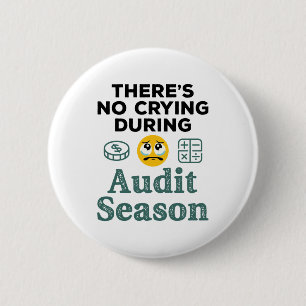 Fungerend accountant geen droog tijdens auditseizo ronde button 5,7 cm