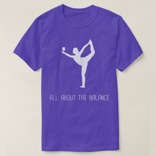 Fungerend alles over de balans van de yoga-gesteen t-shirt (Design voorkant)