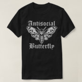 Fungerend antisociaal botervliegen met een storend t-shirt (Design voorkant)