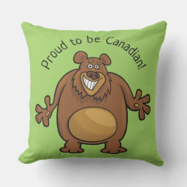 Fungerend Beer aangepaste tekst en gekleurde werpk Buitenkussen