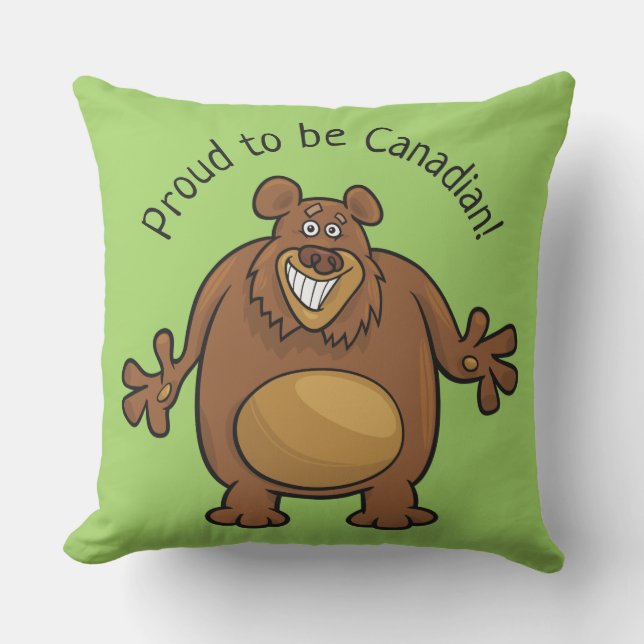 Fungerend Beer aangepaste tekst en gekleurde werpk Buitenkussen (Voorkant)