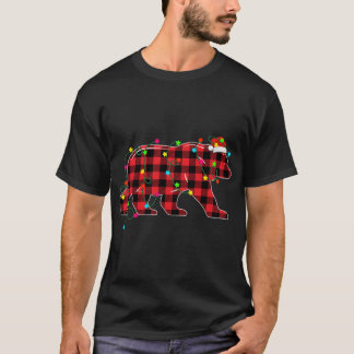Fungerend Beer kerstboom Rood geplaveid graasdiere T-shirt