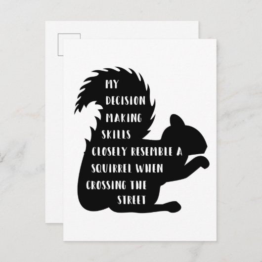 Fungerend besluitvormingsvermogen eekhoorn  briefkaart (Voorkant / Achterkant)