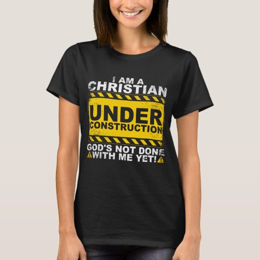 Fungerend Christelijk in de bouw Gift katholieke M T-shirt (Voorkant)