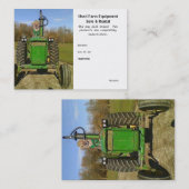 Fungerend/Cute used Boerderij Equipment Visitekaartje (Voorkant / Achterkant)