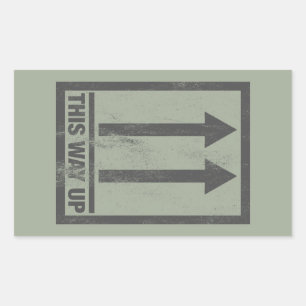 Fungerend, dit is een teken rechthoekige sticker