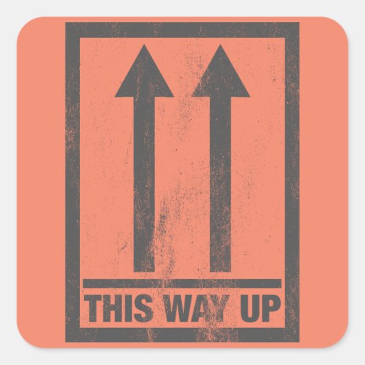 Fungerend, dit is een teken vierkante sticker (Voorkant)