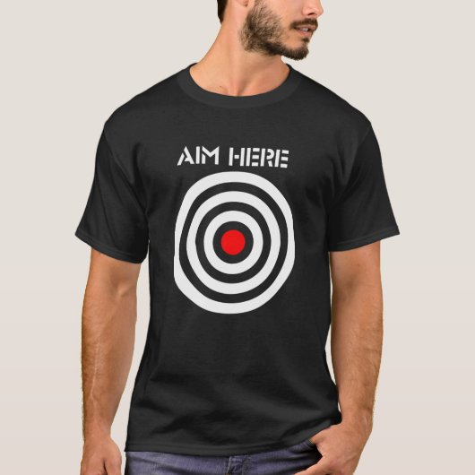 Fungerend doel hier Darts Players Bullseye Target T-shirt (Voorkant)
