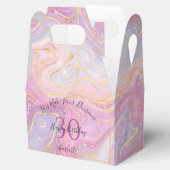 Fungerend elke leeftijd roze goudgiergeode bedankdoosjes (Geopend)