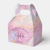 Fungerend elke leeftijd roze goudgiergeode bedankdoosjes (Voorkant Zijde)