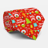Fungerend en feestelijk kerstontwerp stropdas (Opgerold)
