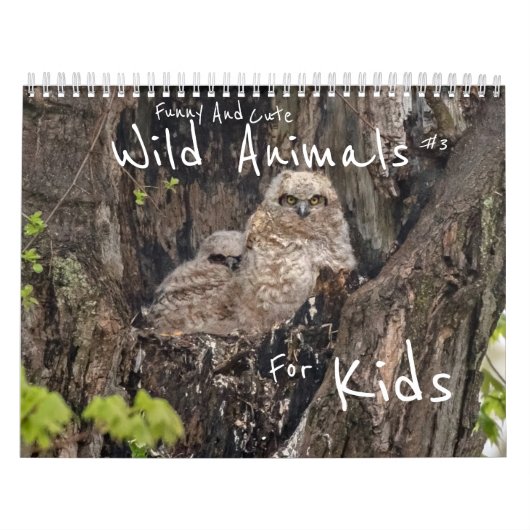 Fungerend en kalf wilde dieren voor kinderen #3 kalender (Hoes)
