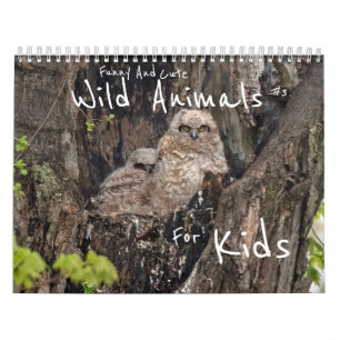 Fungerend en kalf wilde dieren voor kinderen #3 kalender