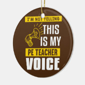 Fungerend faculteit onderwijs citaat voor een PE Keramisch Ornament (Links)