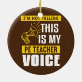 Fungerend faculteit onderwijs citaat voor een PE Keramisch Ornament (Achterkant)