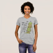 Fungerend Fancy Colorful Coffee Cup Werkbalans T-shirt (Voorkant volledig)