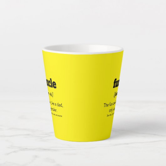 Fungerend, Fun oom oom glazed Mok is de beste oom (Voorkant)