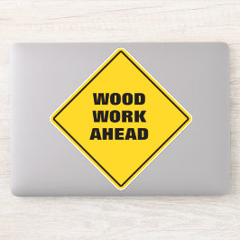 Fungerend geel hout: voorzichtig wegteken sticker
