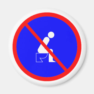 Fungerend geen zitting op het bord van de toilette magneet