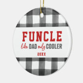 Fungerend gepersonaliseerd Funny oom Gecontroleerd Keramisch Ornament (Links)