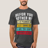 Fungerend informatietechnologie Technische technol T-shirt (Voorkant)