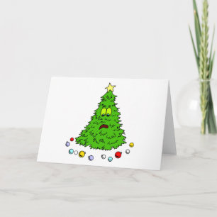 Fungerend kerstboom - Kerstfeestdag - Humor Humour Feestdagen Kaart