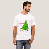 Fungerend kerstboom Slechte katten T-shirt (Voorkant volledig)