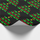 Fungerend kerstboomontwerp voor schildpadkunst cadeaupapier (Hoek)