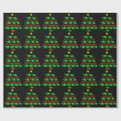 Fungerend kerstboomontwerp voor schildpadkunst cadeaupapier (Vlak)