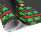 Fungerend kerstboomontwerp voor schildpadkunst cadeaupapier (Rol Hoek)