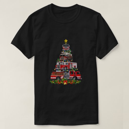 Fungerend kerstbrandweerman, vuurvliegerboom, Kers T-shirt (Design voorkant)