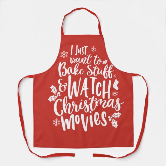 Fungerend kerstcadeauontwerp voor films in de kijk schort (Voorkant)