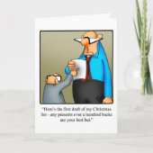 Fungerend kerstfeest "First Kerstlist Draft"-kaart Feestdagen Kaart (Voorkant)