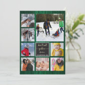 Fungerend kerstgeel sneeuwgroen hout - Fotowaarde Kaart (Staand voorkant)