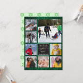 Fungerend kerstgeel sneeuwgroen hout - Fotowaarde Kaart (Voorkant / Achterkant in situ)