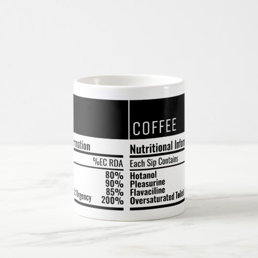 Fungerend koffievoedingsinformatie koffie-mok koffiemok (Center)