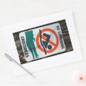 Fungerend NO SWIMMING Warning Sign Rechthoekige Sticker (Envelop)