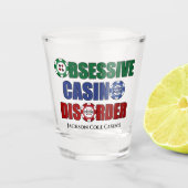 Fungerend Obsessief-casino-stoornis Aangepast Shot Glas (Voorkant)
