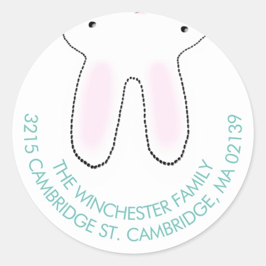 Fungerend ondersteboven Paspoortwit blauwgroen adr Ronde Sticker (Voorkant)