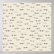 Fungerend ooginkttekening fijn kunstpatroon