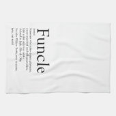 Fungerend, oom Definition Black en White Theedoek (Horizontaal)