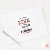 Fungerend pensioenplan voor gepensioneerde offerte ronde sticker (Envelop)