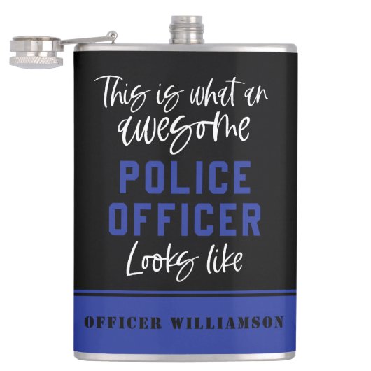 Fungerend politieagent Geweldige politieagent Heupfles (Geopend)