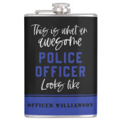 Fungerend politieagent Geweldige politieagent Heupfles (Voorkant)