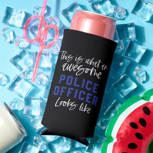 Fungerend politieagent Geweldige politieagent Squa Seltzer Blikjeskoeler (Insitu Zomer)