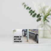 Fungerend rijleraar autorijden visitekaartje (Staand voorkant)