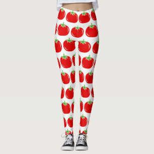 Fungerend rood tomatenpatroon, aangepaste leggings