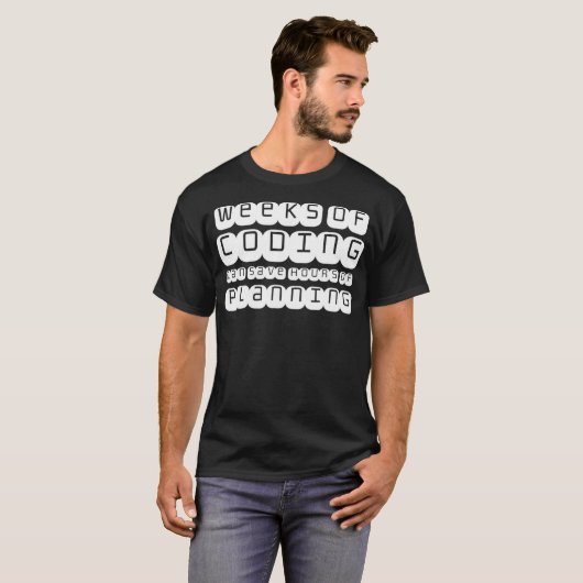 Fungerend software ontwikkelingscomputer t-shirt (Voorkant volledig)