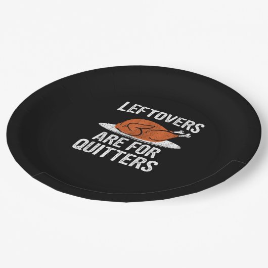 Fungerend Thanksgiving in Turkije Leftovers zijn v Papieren Bordje (Gekanteld)